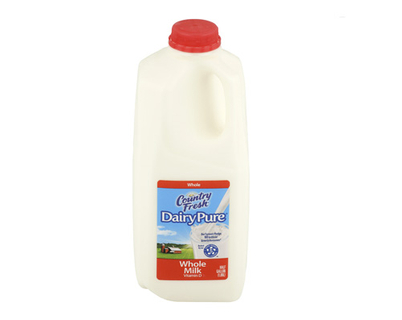 Botella de leche de medio galón